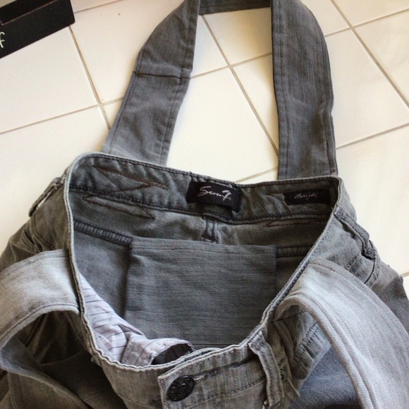 ‘Seven7’ Charcoal Denim Handmade Tote - Picture 3 of 5